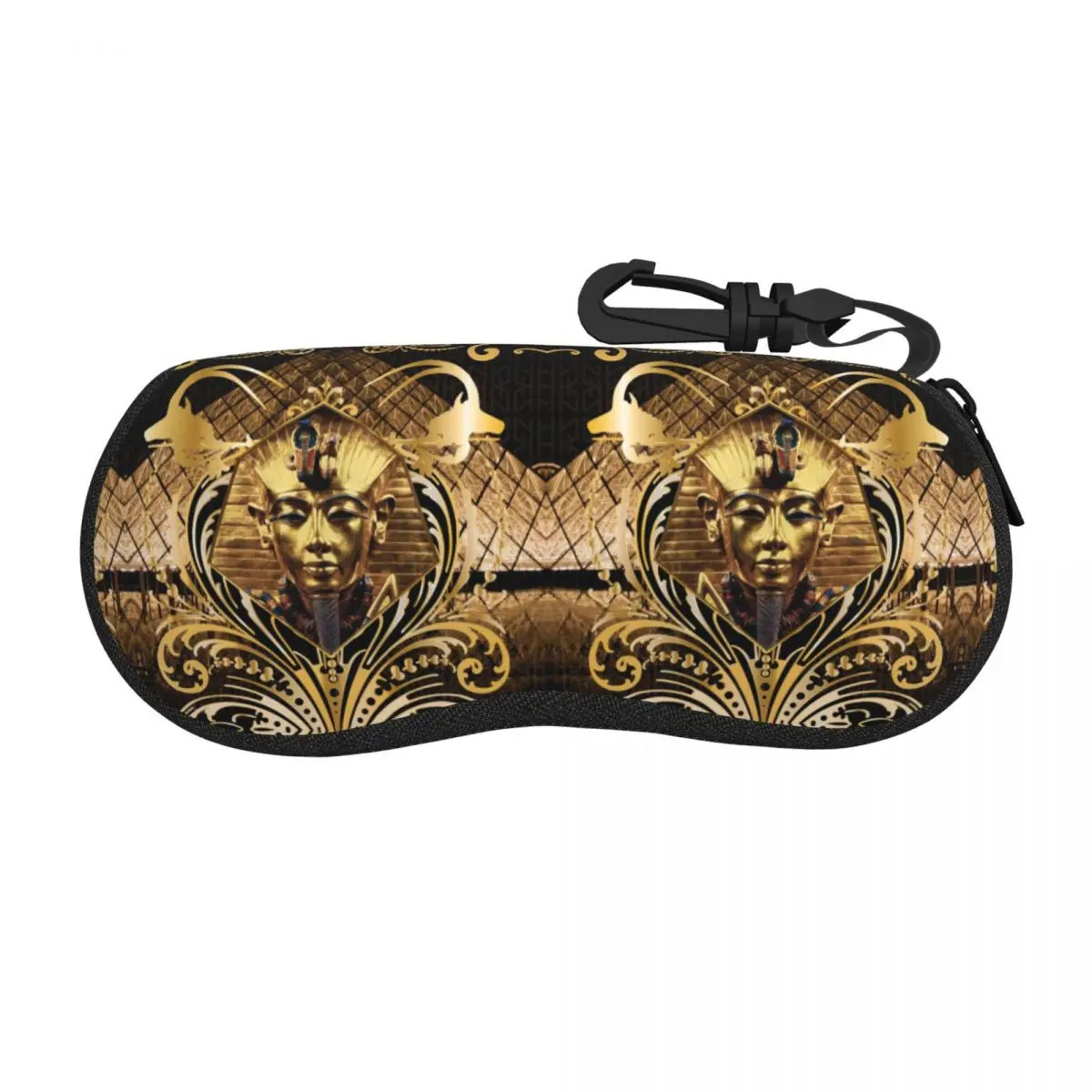 Custom Gold Ancient Egypt God Pharaoh King Tut Shell Eyeglasses Protector Cases Fashion Sunglass Case Egyptian Myth Glasses Bag