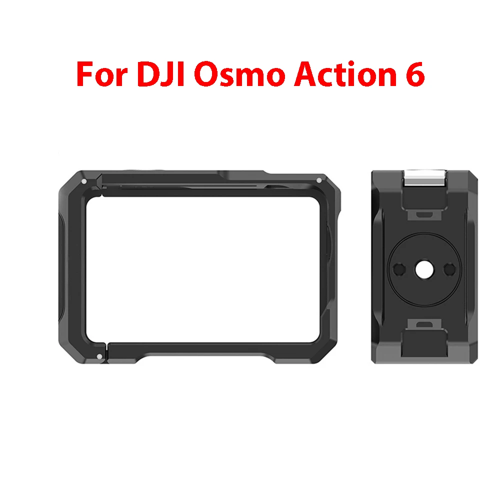 

Для DJI Osmo Action6 металлическая клетка, защитная рамка из алюминиевого сплава, крепление для холодного башмака, аксессуары для спортивной камеры