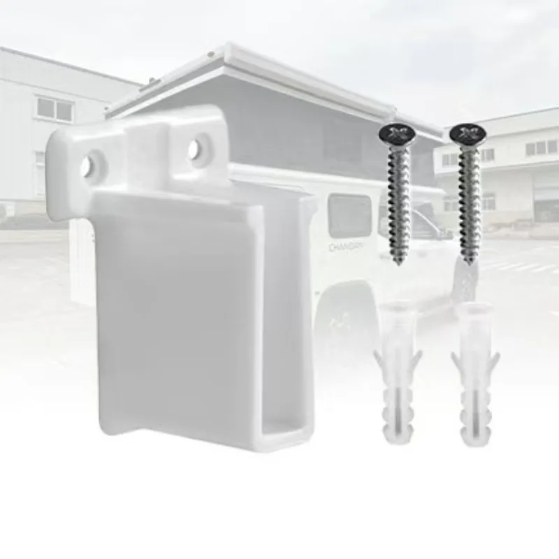 

2 sets Heavy Duty Closet Rod Bracket Wall Mounted Wardrobe Hanger End Support with Socket Installation Strap