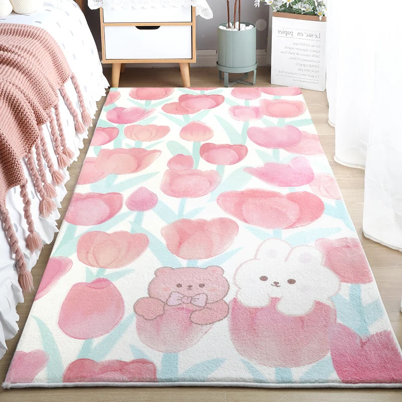 

Imitation Cashmere Ins Carpets for Living Room Girl Room Decor Cloakroom Carpet Decoration Home Large Area Children's Rugs