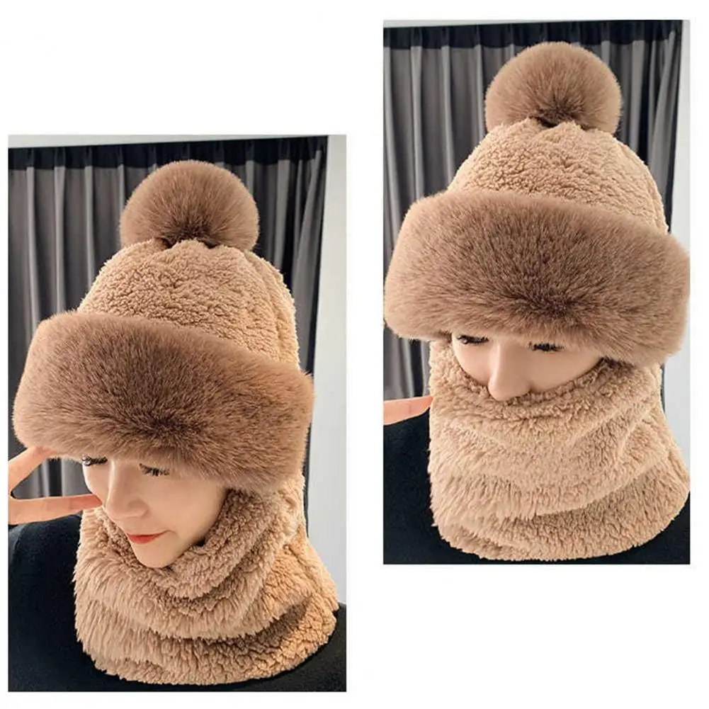 Beanie Hat Warm Hat Durable Windproof Winter Hat Set Soft Plush Warmth for Women in Cold Weather Outdoor Comfort Style