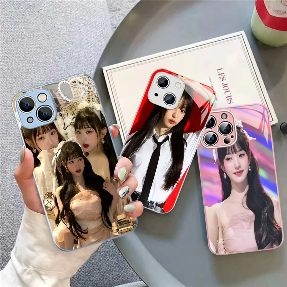 

Singer J-Jang W-Wonyoung Phone Case Tempered Glass For Iphone 14 13 12 11 Pro Mini XS MAX 14Plus X XS XR Fundas