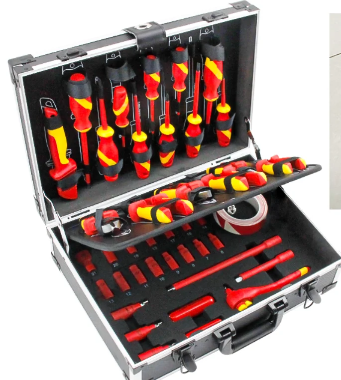 69-Piece New Energy Vehicle Maintenance Tool Set Combination Wrenches Assorted Sockets Screwdrivers Hard Case