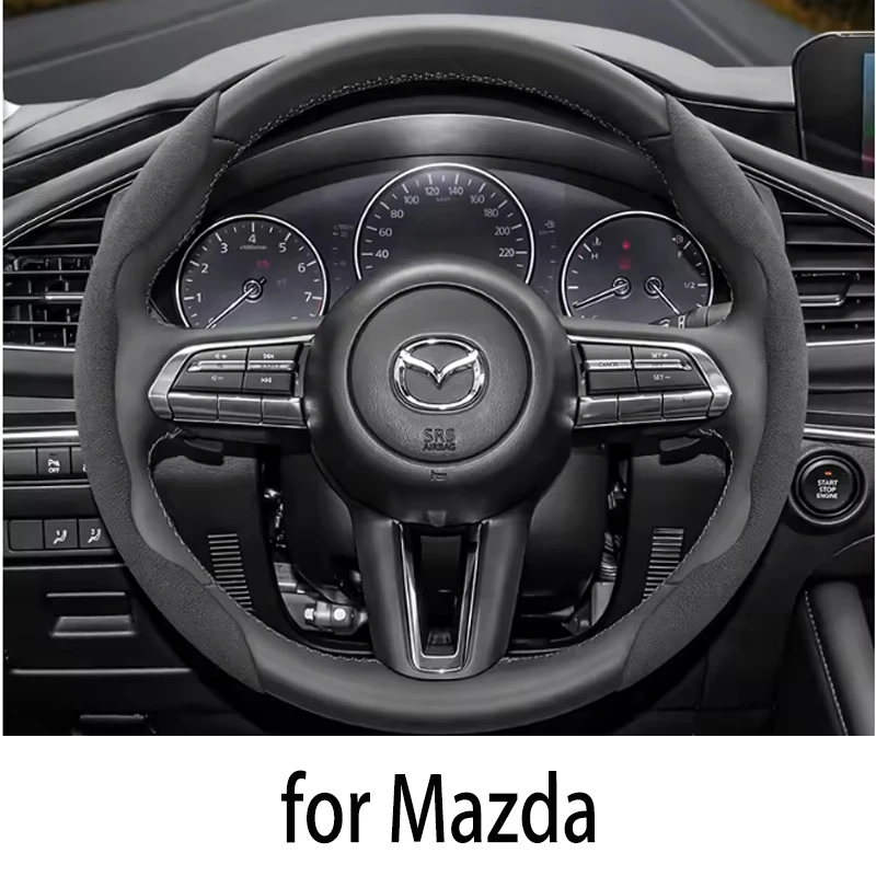 

Anti-Slip Buckle Segmented Suede Steering Wheel Cover Suitable for Mazda 3 Cx5 6 2 Cx30 Cx3 6Gg 3Bm 3Bl Cx-5 Cx7 Cx50 Bt50 Cx60