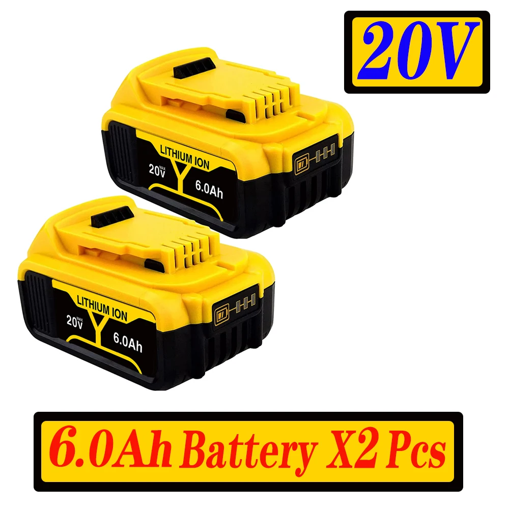 Imagem -06 - Bateria de Substituição de Lítio Original para Dewalt 20v 12000mah Dcb184 Dcb200 Dcb182 Dcb180 Dcb181 Dcb182 Dcb201 Dcb206 18v