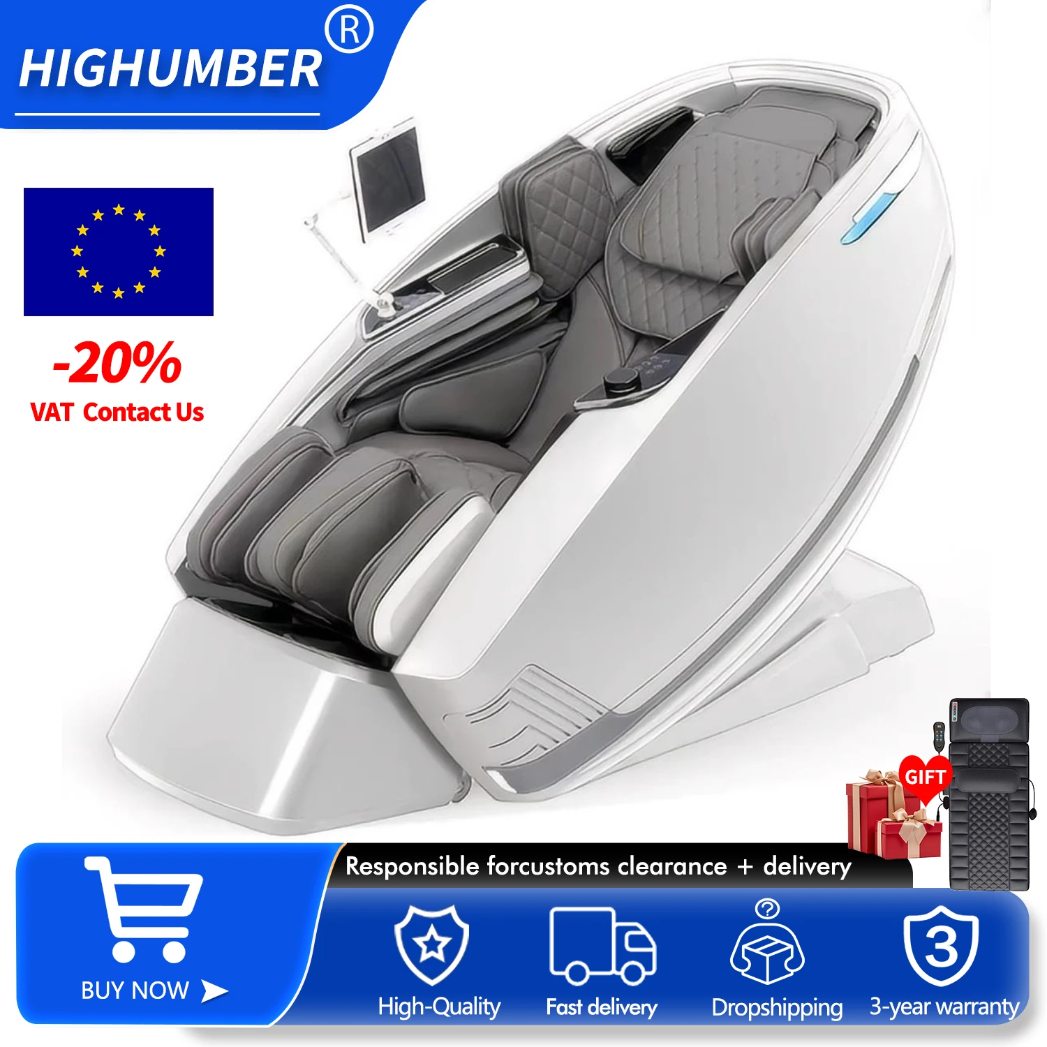 

AI Smart Health Care Shiatsu 4D Full body Zero Gravity Heat Massager Chair Thai Stretch Kneading Massage Chair Bluetooth Music