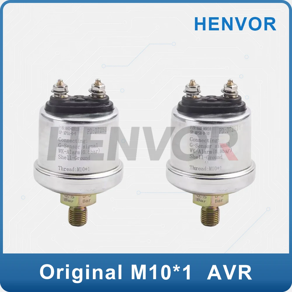 Oil Pressure Sensor Switch 0 to 5 Bar 0 to 10 Bar M10 1 Thread Compatible Gauge Boat Generator Replacement Part