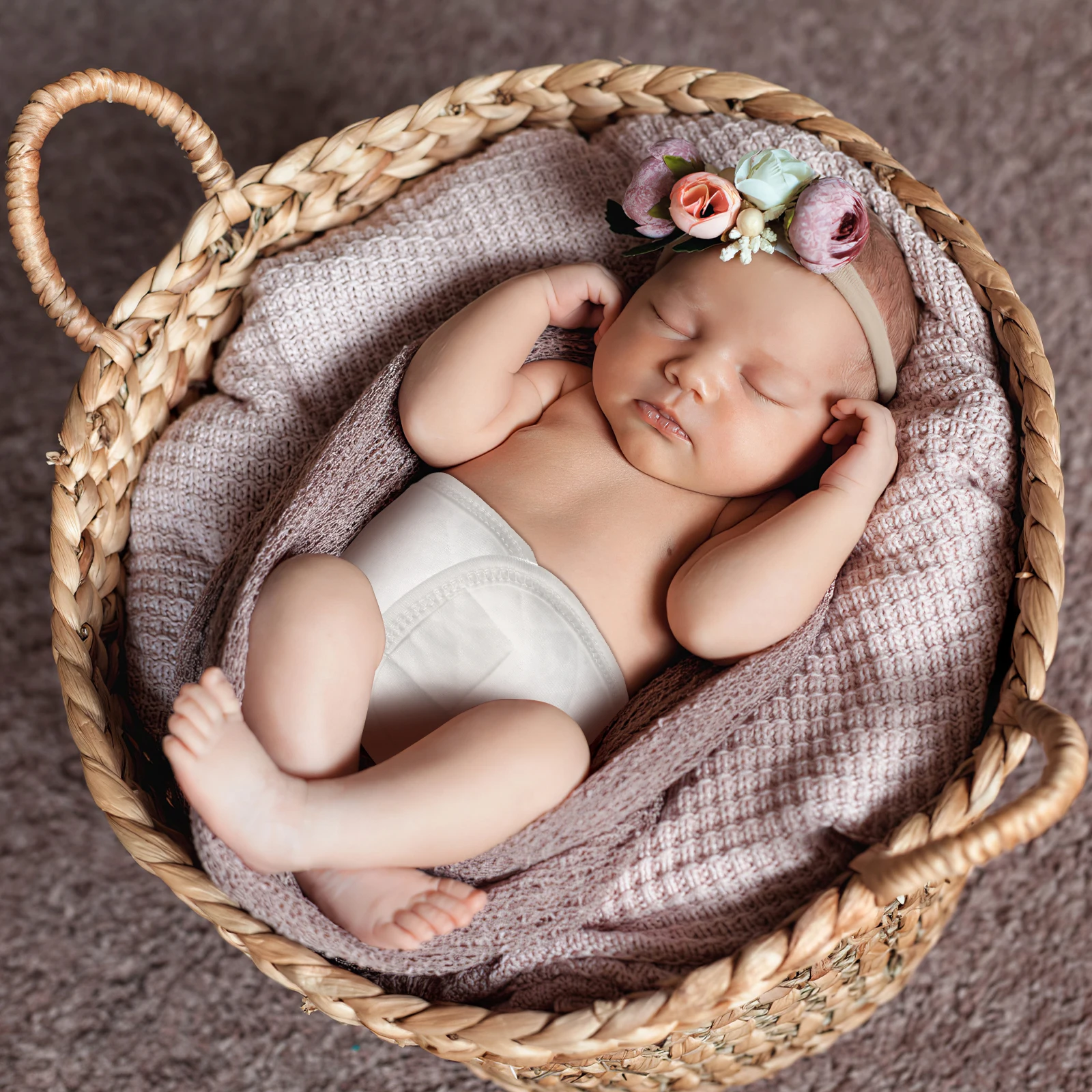 

8 Pcs Newborn Band Infant Adjustable Button Bands Infants Cotton White Wrap Child