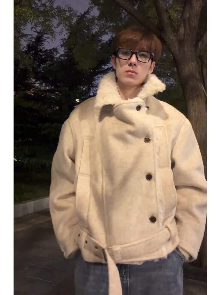 

Мужская двубортная куртка из смесовой шерсти Thiened, осенне-зимнее теплое морозостойкое хлопковое пальто, хлопковая верхняя одежда Cleanfit