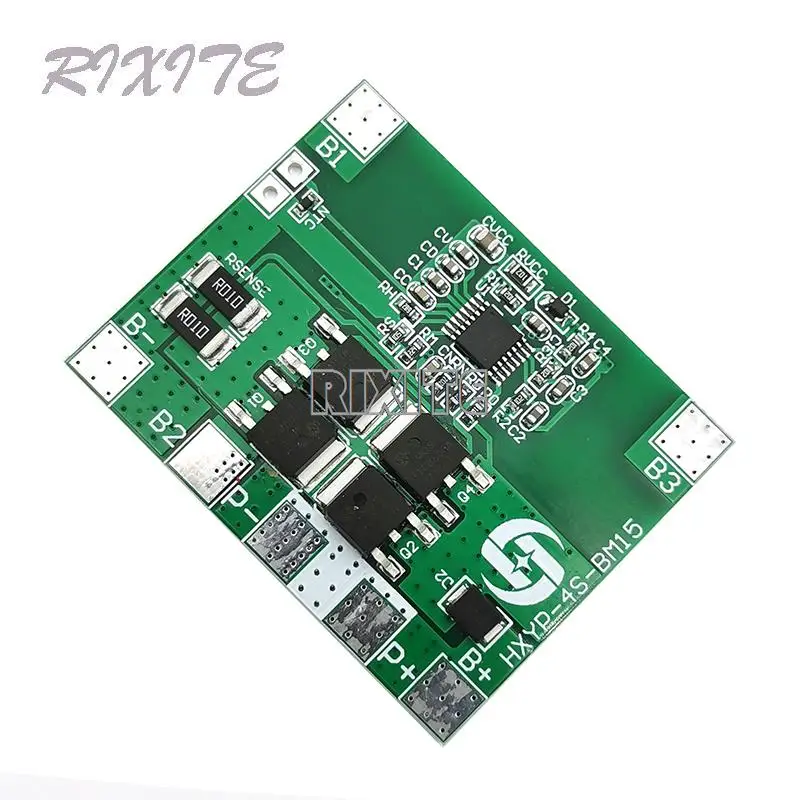 4S 12.8V 14.4V 16.8V Lifepo4 Li-ion Lipo Lithium Battery Protection Board 18650 BMS 14A Limit 20A PCB 4 Cell Pack PCM 3.2V 3.7V