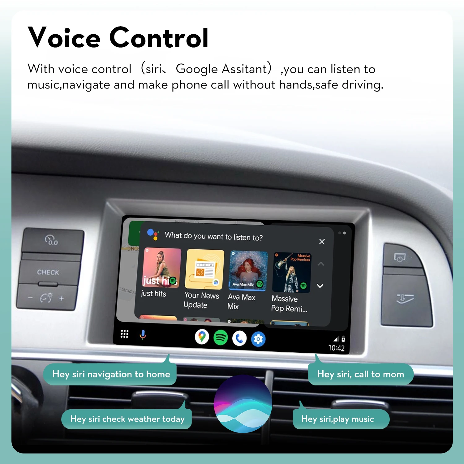 YolanAuto Wireless Apple CarPlay Module for Audi A3 A4L A5 Q5 Q2 Q7 A1 Q3 A6 A7 A8 MMI 2G 3G 2003-2017 Android Auto Mirror-Link view 5