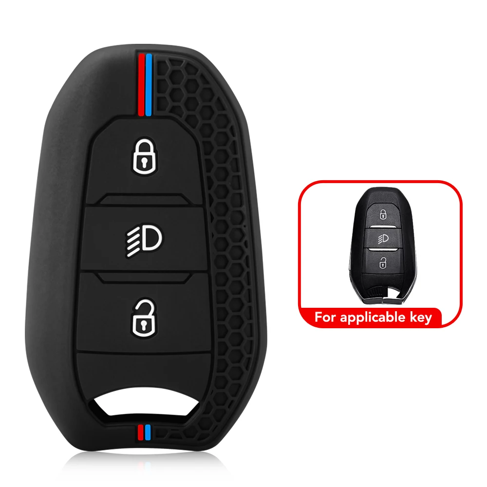 Shell Abdeckung Halter Auto Schlüssel Fob Fall Für Peugeot 208 DS3 5008 DS5 DS6 Für Citroen C4 C5 X7 Silikon Gummi smart Fernbedienung Schlüssel Abdeckung