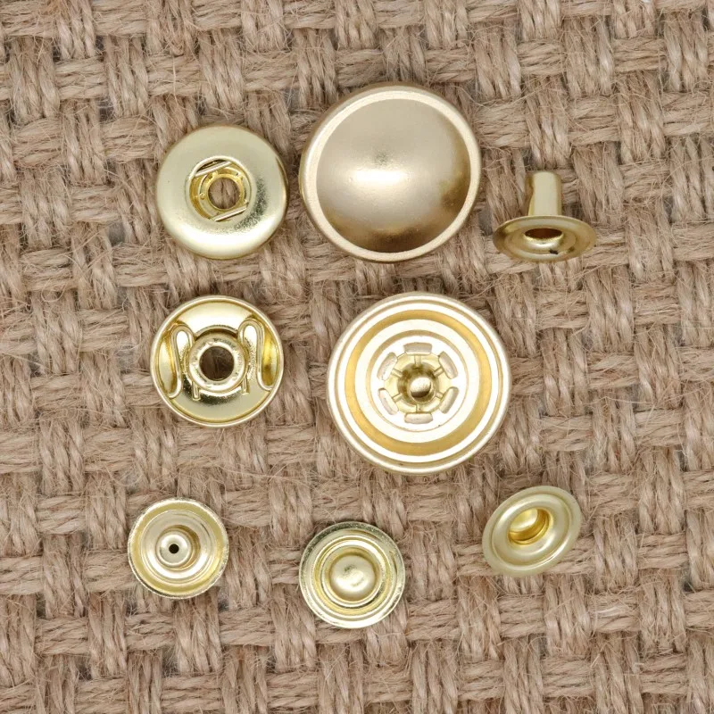 مجموعة أزرار إطباقية زنبركية مكونة من 12 قطعة 484 - مشابك ضغط معدنية للخياطة والجلود والسترات والحقائب والحرف اليدوية والمشروعات اليدوية