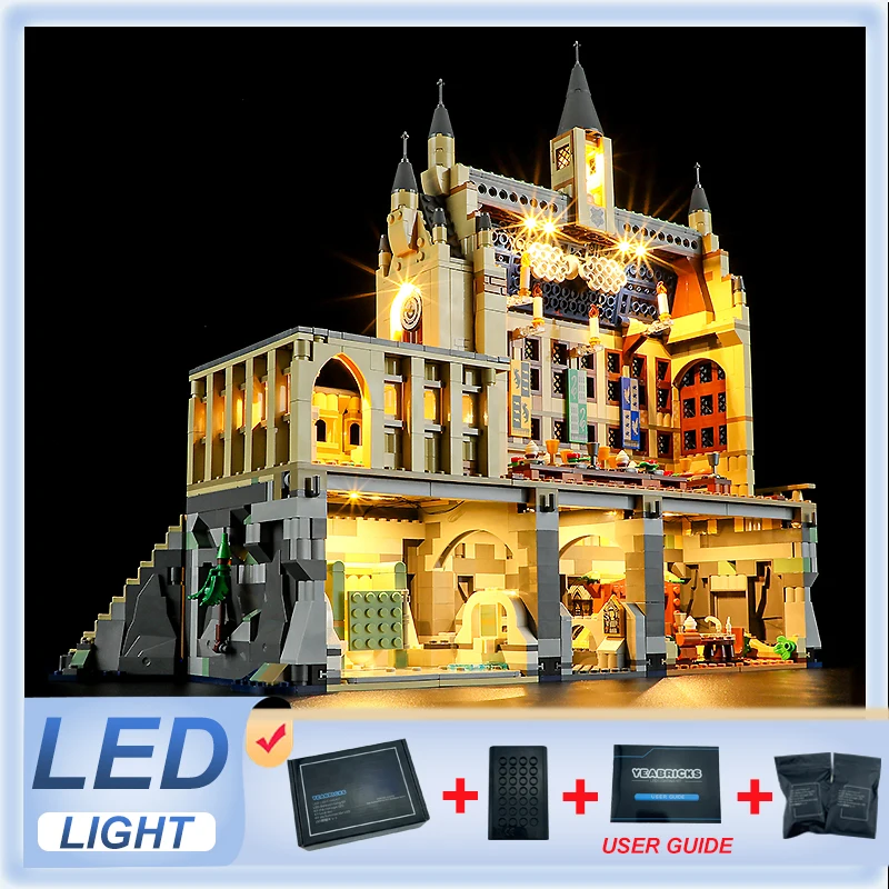 DIY LED Light Kit For LEGO 76435 The Great Hall   (Only LED Light,Without Blocks Model)