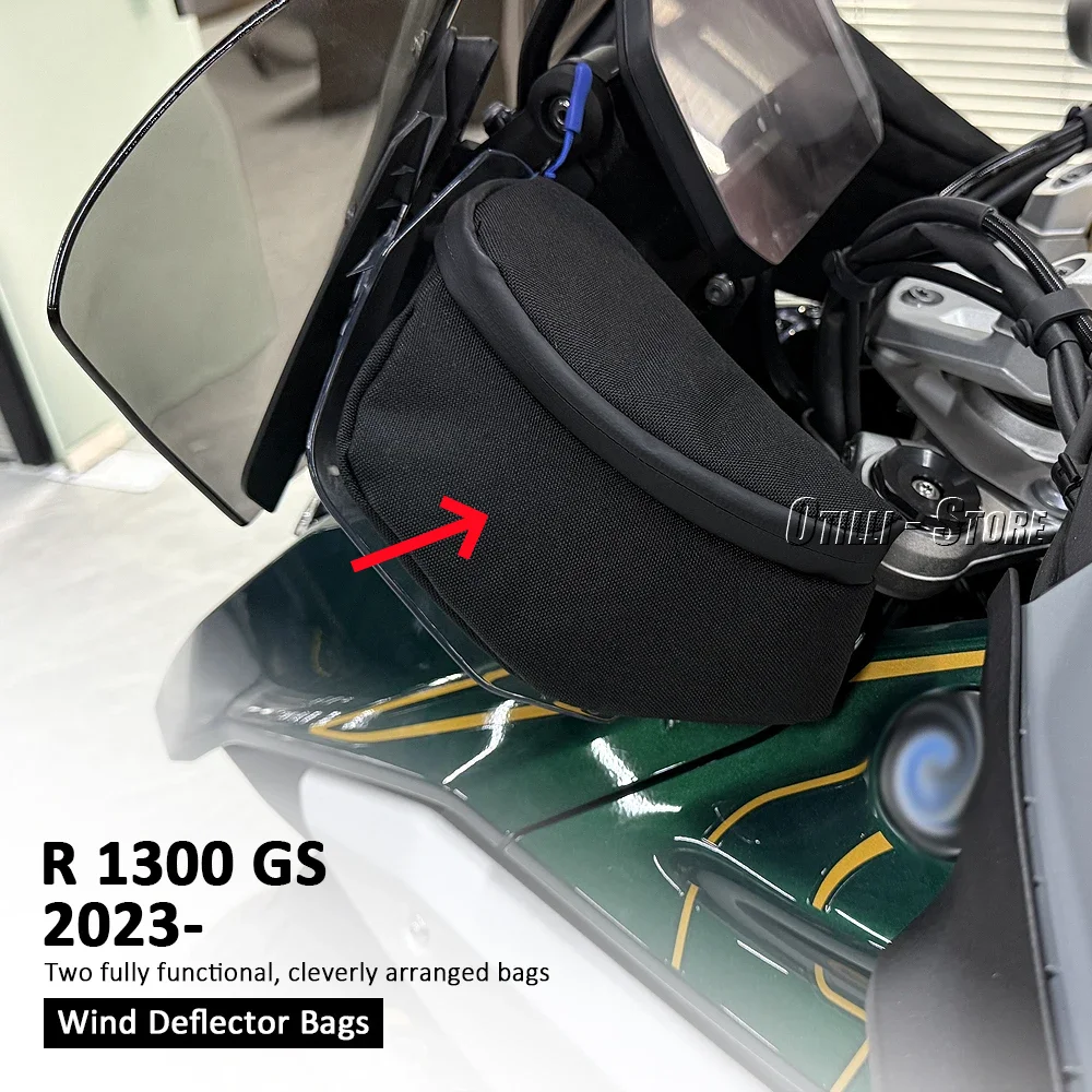 

For BMW R1300GS r1300gs 2023 2024 R 1300 GS Motorcycle Waterproof Phone Storage Bag Side Deflector Windshield Tool Bags 1 Pair