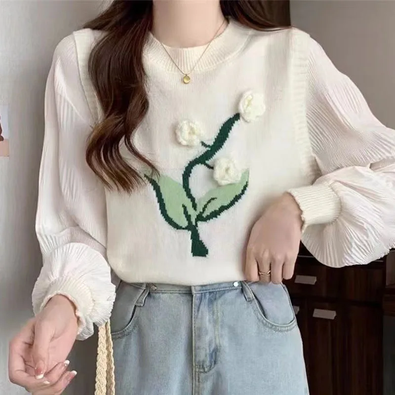 

Women's Knitting Wool Vest Simple Round Neck Solid Color Young Clothing High-Quality Soft Vest Casual Sleeveless Knitted Sweater