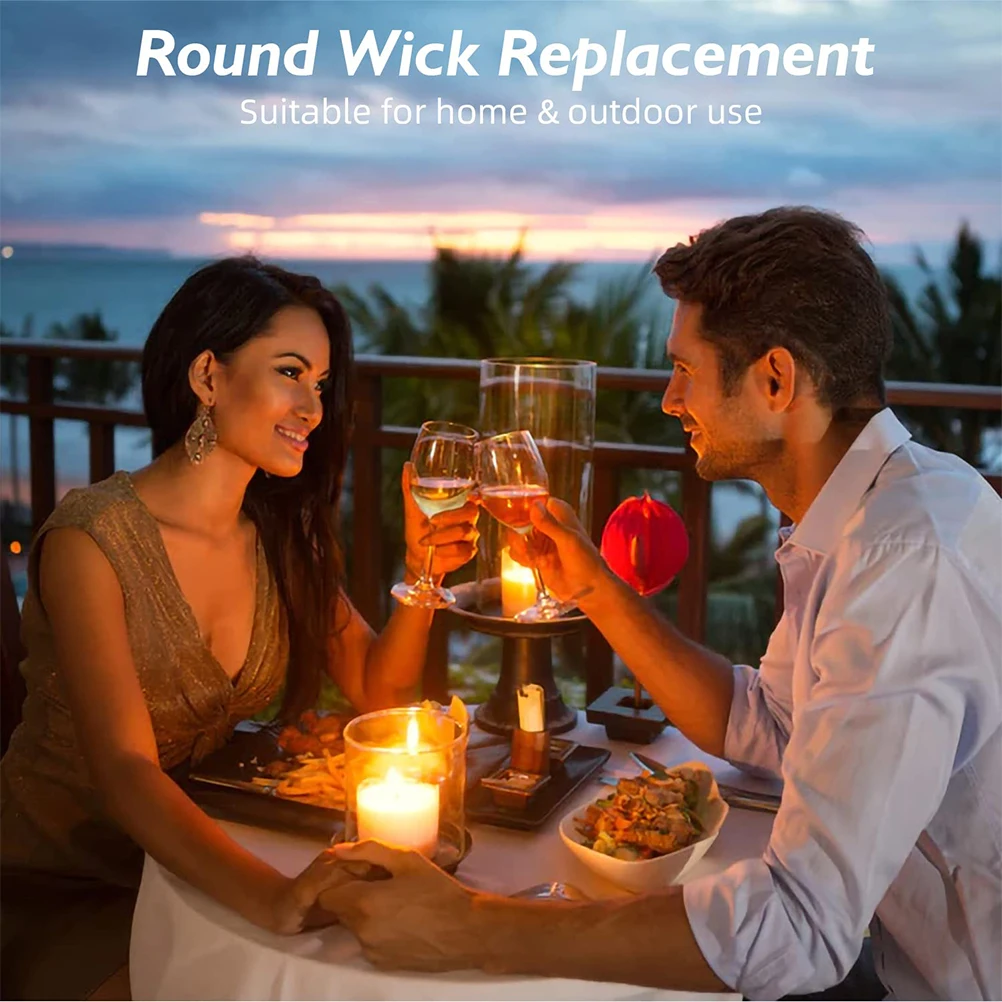 

20pcs Cotton Rope Wick Long Burner For Oil Lamp Alcohol Tiki Torch Bottle Wick Replacement Diy Making Supply