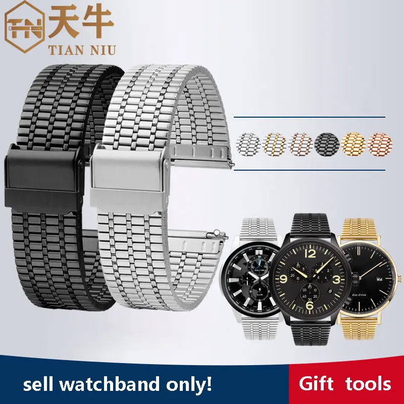 

18mm 20mm 22mm Quick Release Thin Stainless steel watchband For Longines TISSOT Casio Huawei GT3 watch Strap metal bracelet