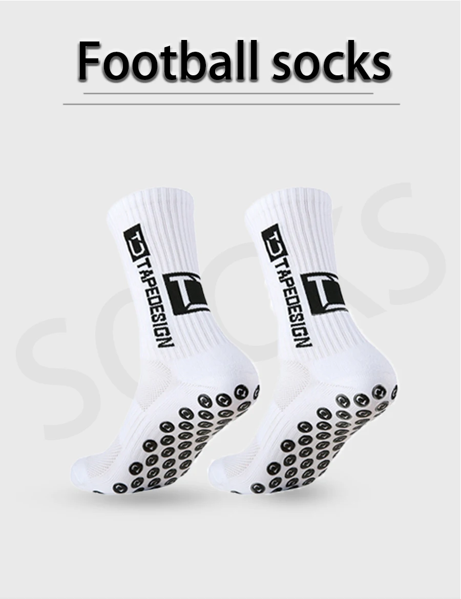 5-teiliges Set, rutschfeste Fußballsocken, Fitness-Socken, bequem, langlebig, Outdoor-Sport, Bandage, Balltasche, Socken, Schienbeinschoner – Detail 1