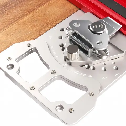 Precision Track Saw Square - 19 Adjustable Angles -45° to 45° & 90° for Miters & Crosscuts, Aluminum Guide for Most Track Saws