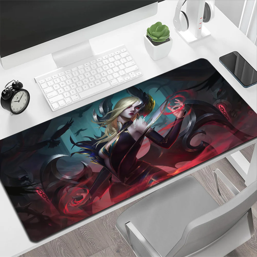 League of Legends Morgana Large Mouse Pad Gaming Mouse Pad PC Gamer Computer Mouse Mat Big Mousepad XXL Carpet Keyboard Desk Mat