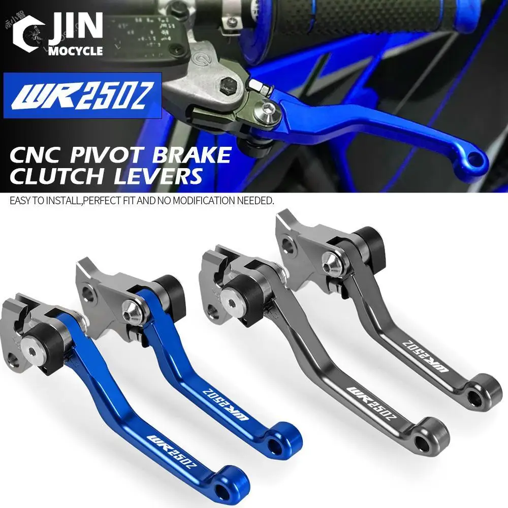 For YAMAHA WR250Z 1991 1992 1993 1994 1995 1996 1997 1998 Motorcoss Pit Dirt Bike Pivot Foldable Brake Clutch Levers With LOGO