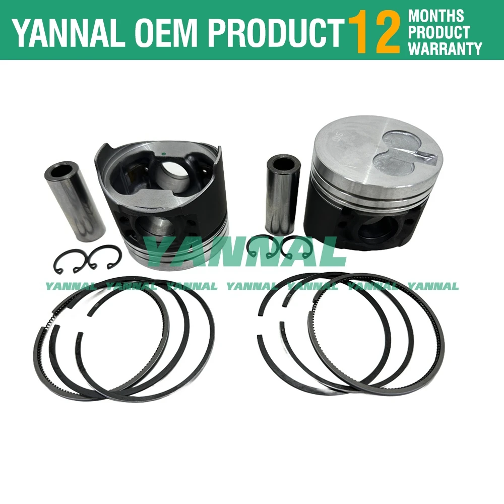 2TNV70 Piston Kit W/ Ring For Yanmar Engine Hitachi 8NX TAKEUCHI T108 Excavator