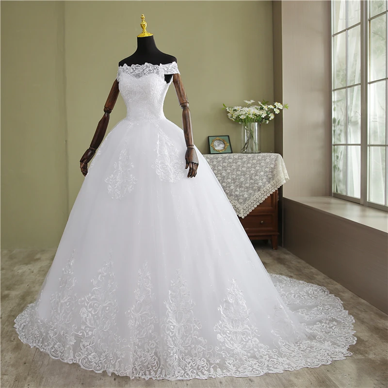 Robe de Mariée Personnalisée en Dentelle, Tenue de Bal, Grande Taille