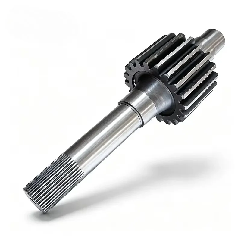 Factory Custom Steel Spline Pinion Gear Shaft for Hydraulic Pump Spare Parts Large Module Heavy Size