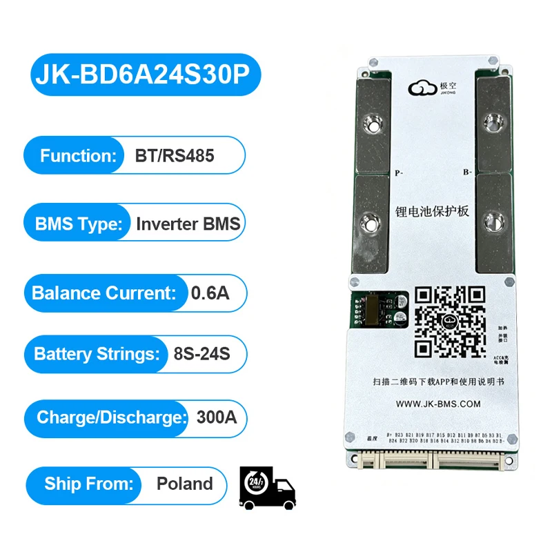 JKBMS JK-BD6A24S15PD V20 JIKONG BMS 0.6A 0.4A App Bluetooth Display 8S 10S 12S 13S 14S 15S 16S 17S 18S 20S 22S 24S Smart BMS 40A 60A 100A 150A Aktiver Balancer für LiFePO4 Li-Ion LTO Batterien