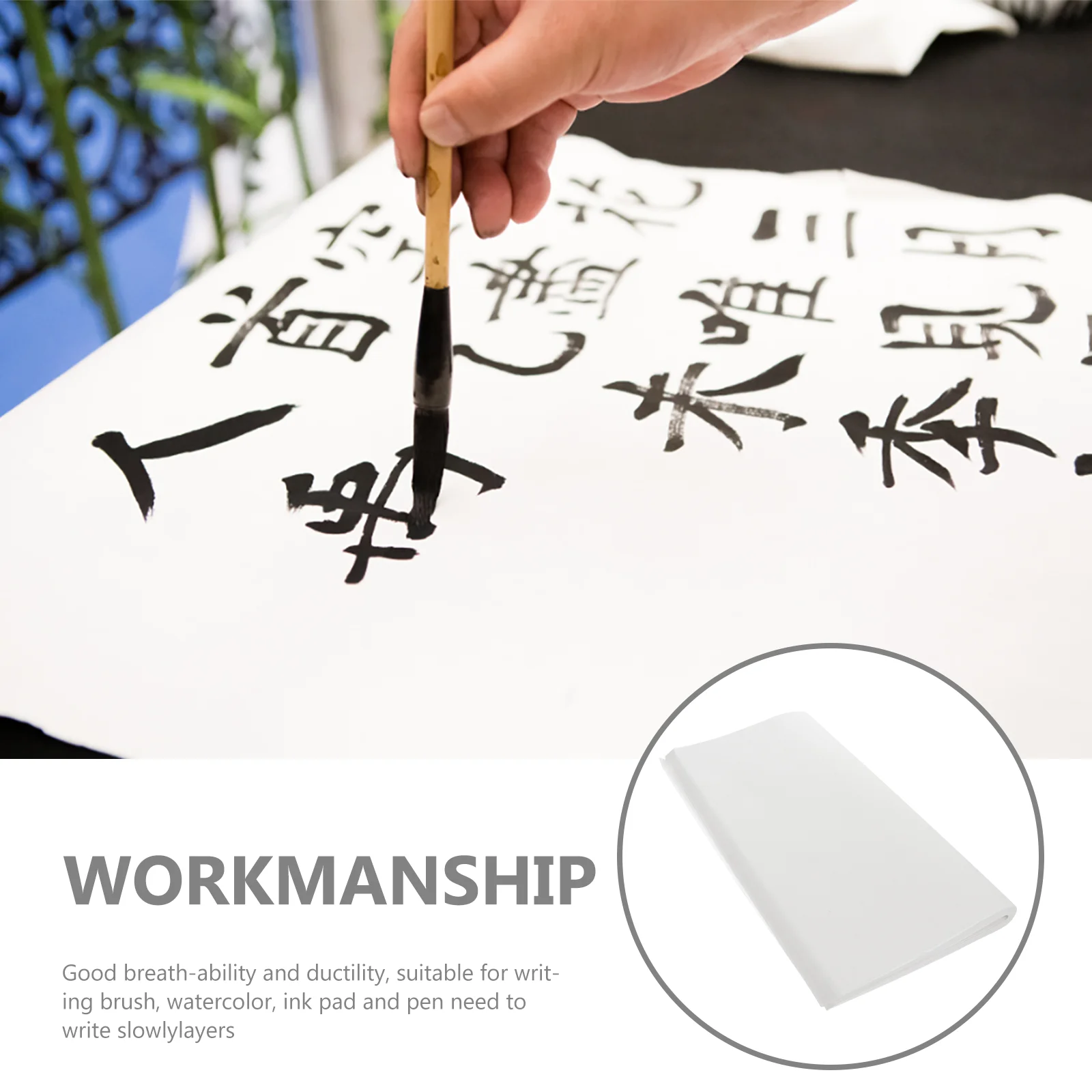 100 Pcs Calligraphy Writing Brush Ink Rice Paper for Rice Paper For Calligraphy Practice Sketching Pad