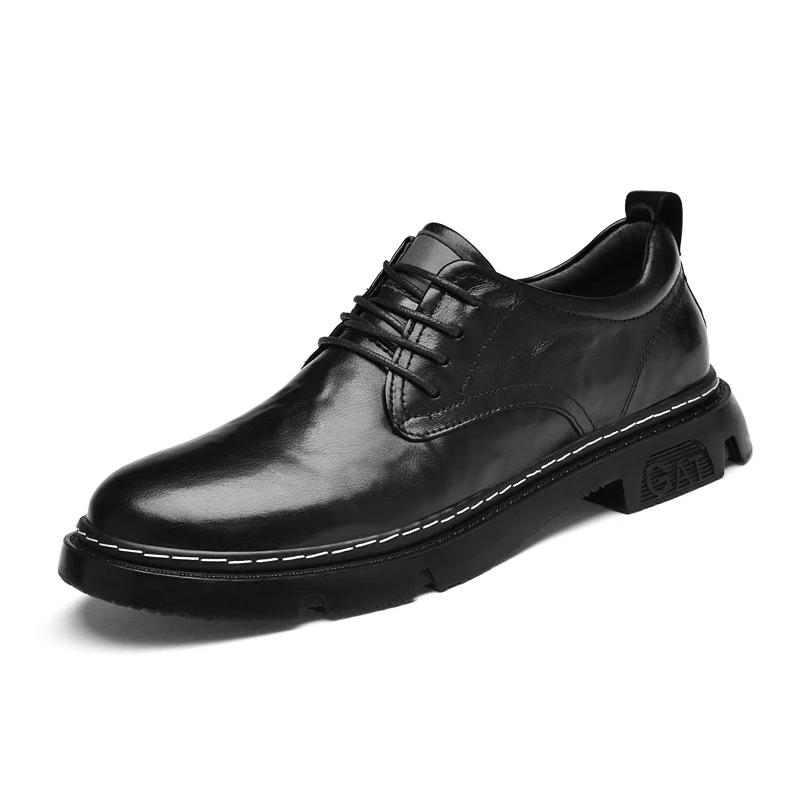 

Men's Casual Shoes with Genuine Leather Upper, Comfortable Inner Lining, Anti-slip and Wear-resistant Business Leather Shoes