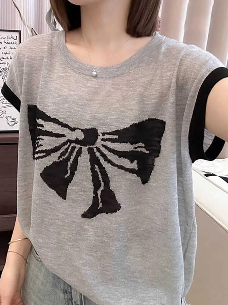 

Свободная футболка из ледяного шелка с короткими рукавами для похудения, женская летняя модная молодежная футболка, модная повседневная одежда в корейском стиле