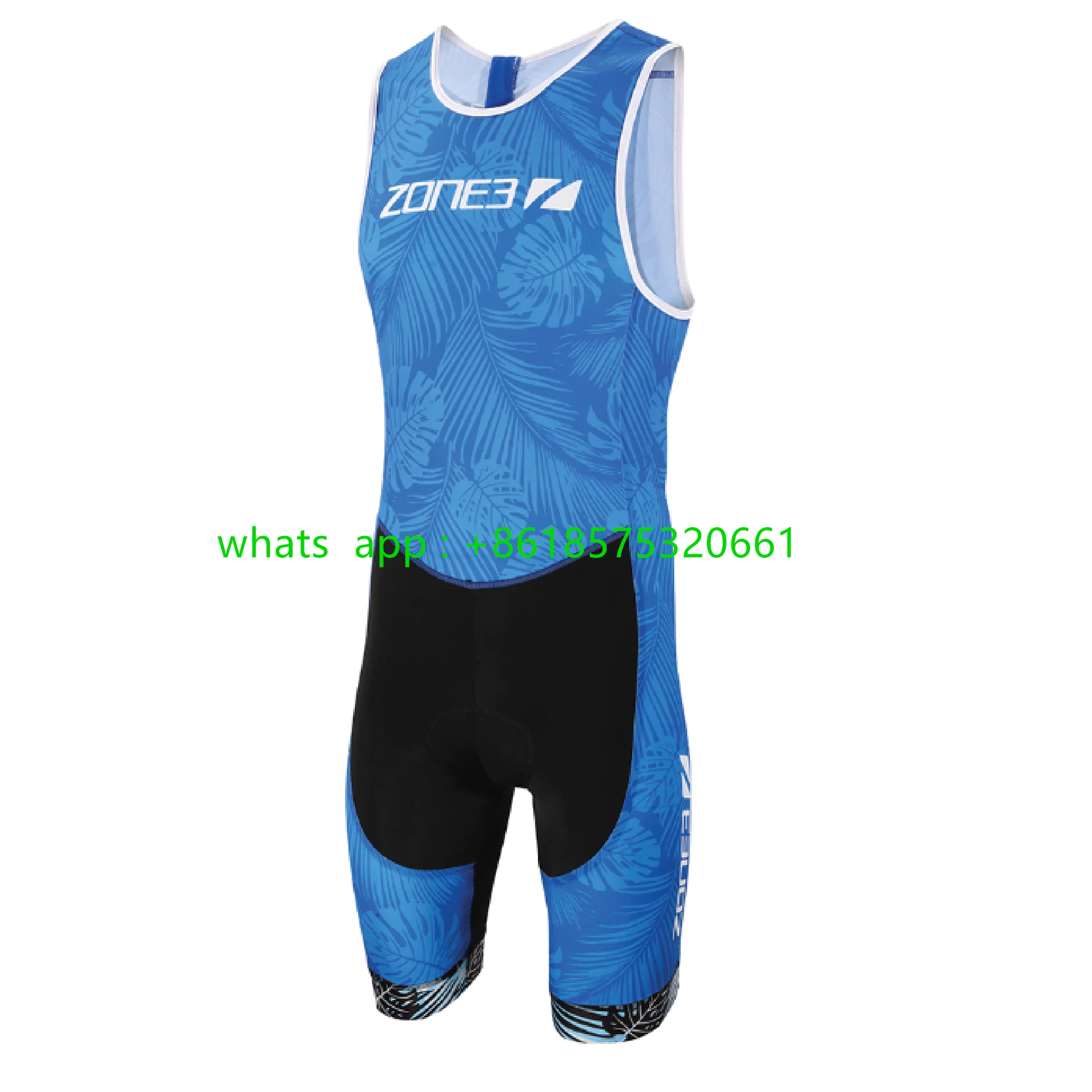 ZONE3 トライアスロンウェア　3点セット Zone3トライアスロン服ノースリーブskinsuit男性サイクリングジャージ