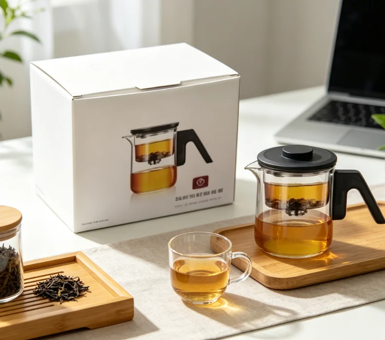Top pot Magnetic suction type intelligent timing teapot Full glass liner Automatic filtering Elegant cup Tea making artifact