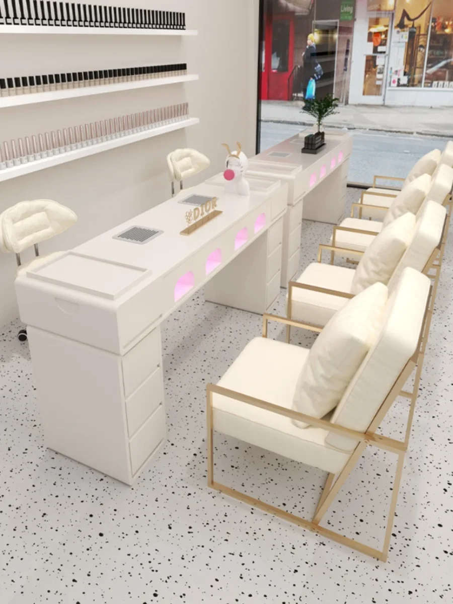 

Professional Nail Tables Nail Artist Dressing Nordic Manicure Table Simple Luxury Japanese Mesa De Manicure Salon Furniture KMNT