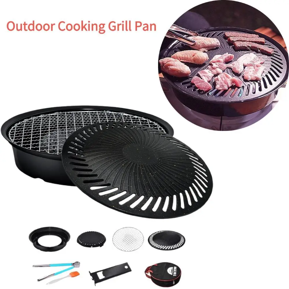 Parrilla de barbacoa coreana sin humo, sartén de Gas antiadherente para el hogar, placa de estufa de Gas, bandeja para hornear, accesorios para asar y acampar