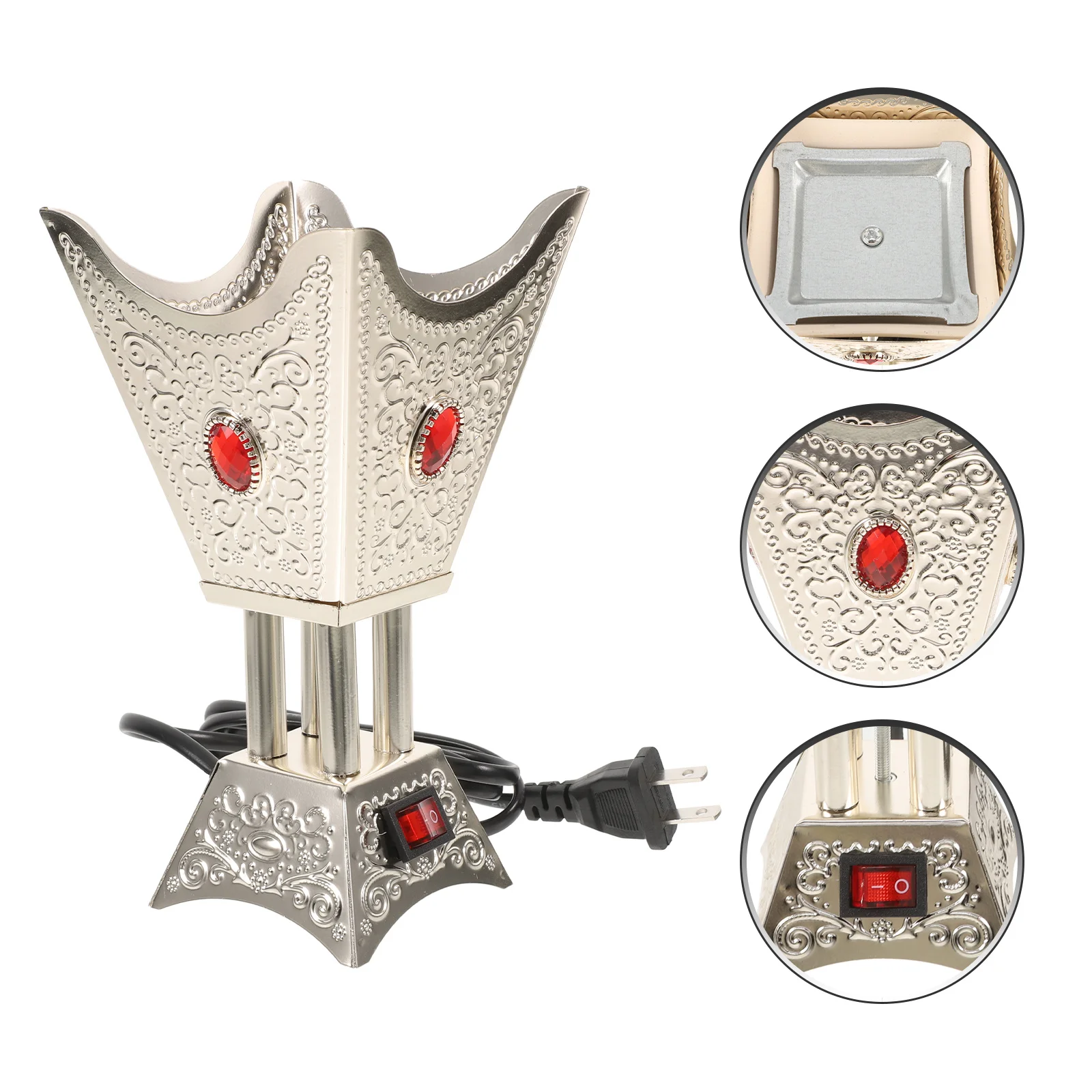 

Incense Burner Plug in Metal Vintage Iron Retro Censer Holder Aroma Burner for Relaxation Desktop Decorative Incense