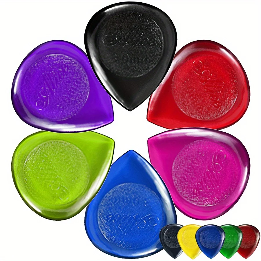 6/12pcs ABS Waterdrop Guitar Pick Durable Plastic Colorful Picks Set for Ukulele Bass Musical Instrument Performance DDJ