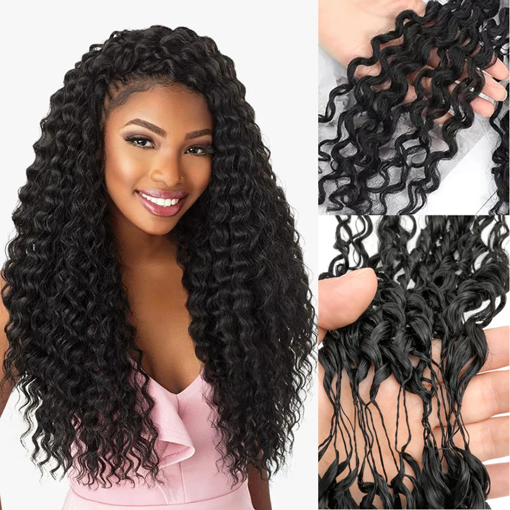 

Наращивание волос Deep Wave Feather Crochet из натуральных волос, без узлов, предварительно разделенные, плотные кудрявые волосы с привязанной нитью, с предварительно привязанными петлями, многоразовые, для женщин