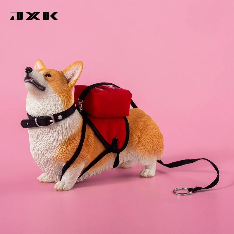 1:6 Scale JXK093 Corgi Dog Cute Pet Dog Model Simulation Animal Creative Scene Decoration Ornaments Static Display Gift Toy