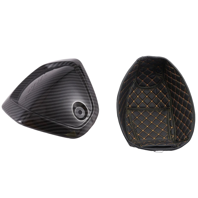 2 Pcs Motorcycle Accessories: 1 Pcs Front Mask Cover Front Mask Shell Cap & 1 Pcs Rear Trunk Cargo Liner Protector