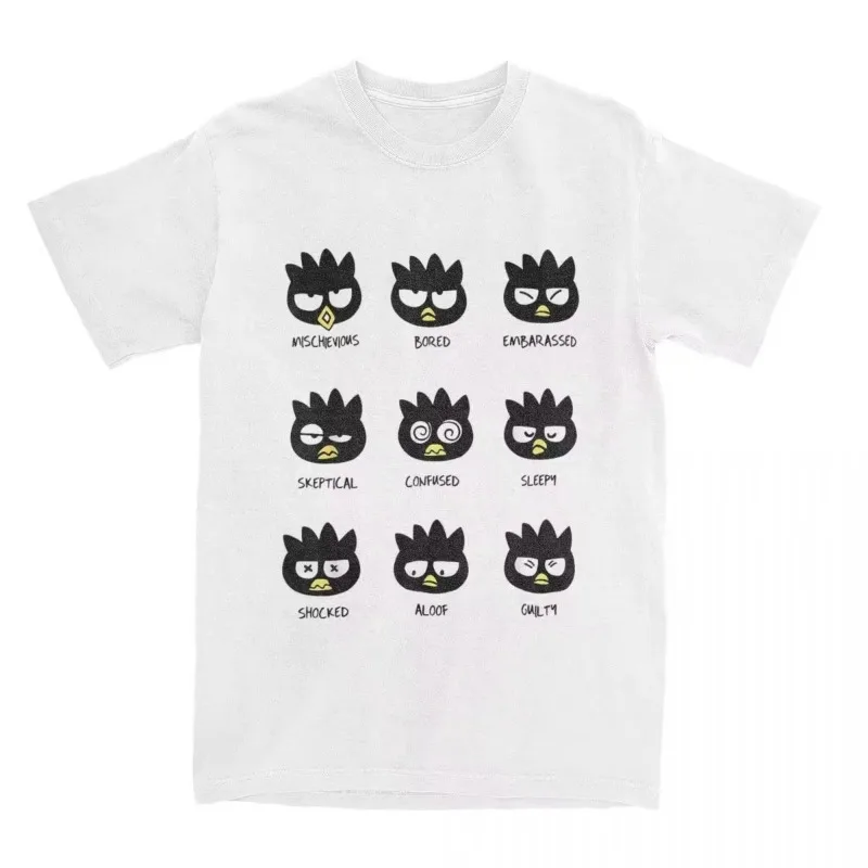 

Women T-Shirt Badtz Maru Different Moods Humor Tees Short Sleeve T Shirts O Neck Clothes Women Clothes