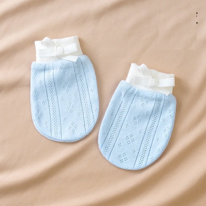 

Spring Autumn 2 Versions Newborn Baby Gloves Cute Cotton Anti-Scratch Gloves for Infant Kids Protection Gloves 0-12M