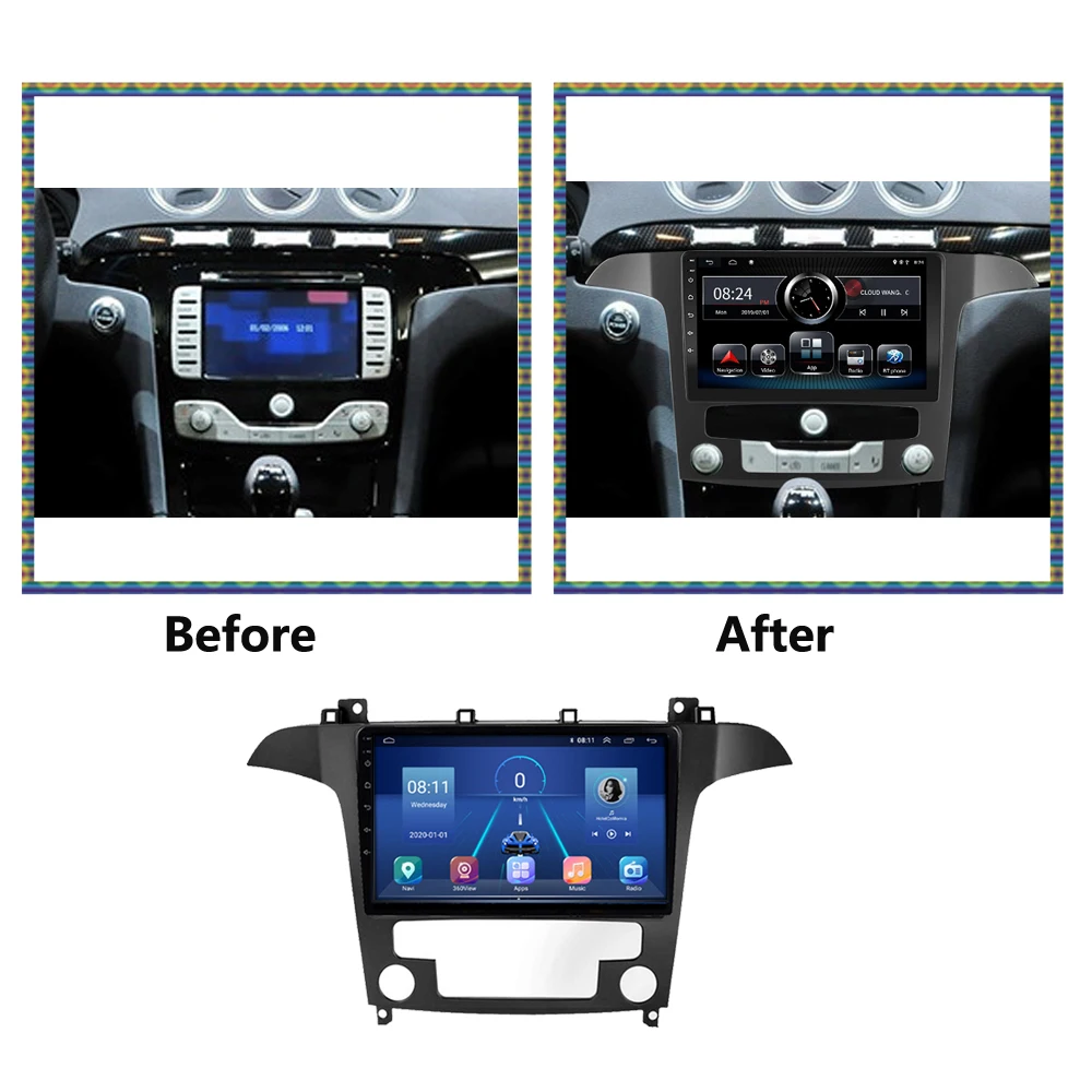 Android 13 for Ford S-Max 2006 - 2015 Car radio Multimedia Video player GPS navi Stereo IPS Touch Sceen 2din Autoradio 8-Core BT