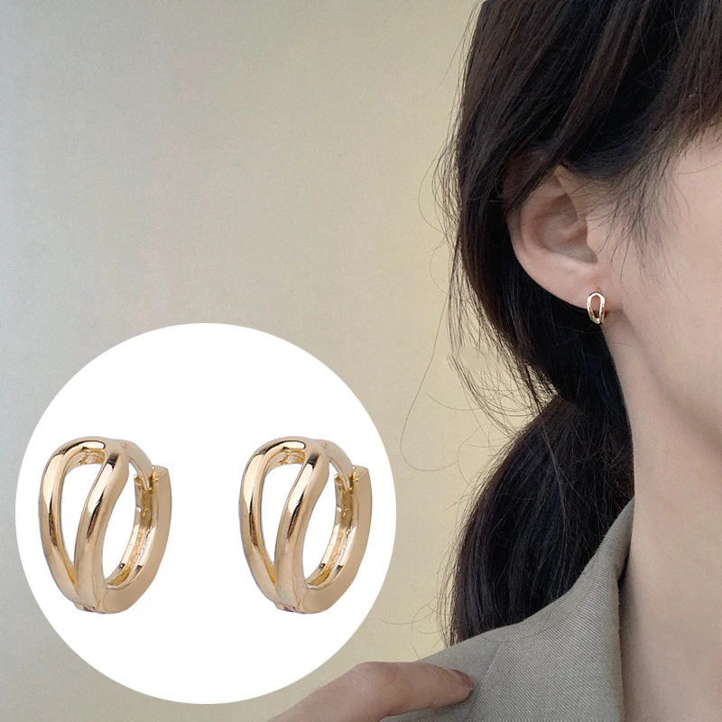 

Серьги-кольца PONYKISS из серебра 925 пробы с позолотой 18K, минималистичные, во французском стиле, полые, с застежкой, для женщин, классические, милые, изысканные ювелирные украшения