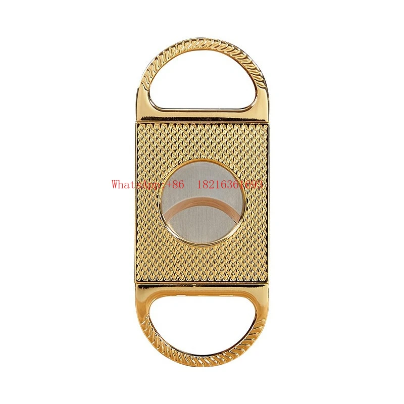 

Металлический резак для сигар, портативные ножницы для сигар, ножницы с двойным лезвием из нержавеющей стали, подарочная коробка