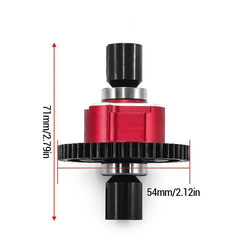 

WOWFU-RC Car 52T Gear Differential Assembly For TRAXXAS SLEDGE Snow Sled RC Car Upgrade Parts