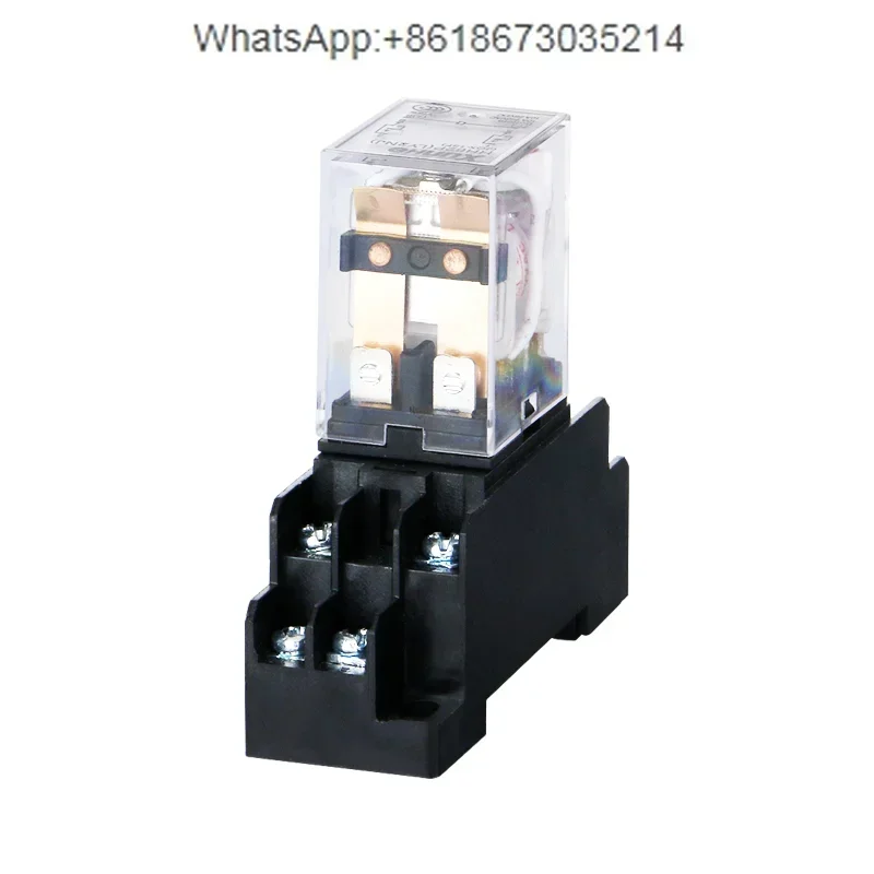 10 PCS  HH62P small electromagnetic intermediate relay JQX-13F DC24V12V AC 220V10A large 8-pin LY2NJ