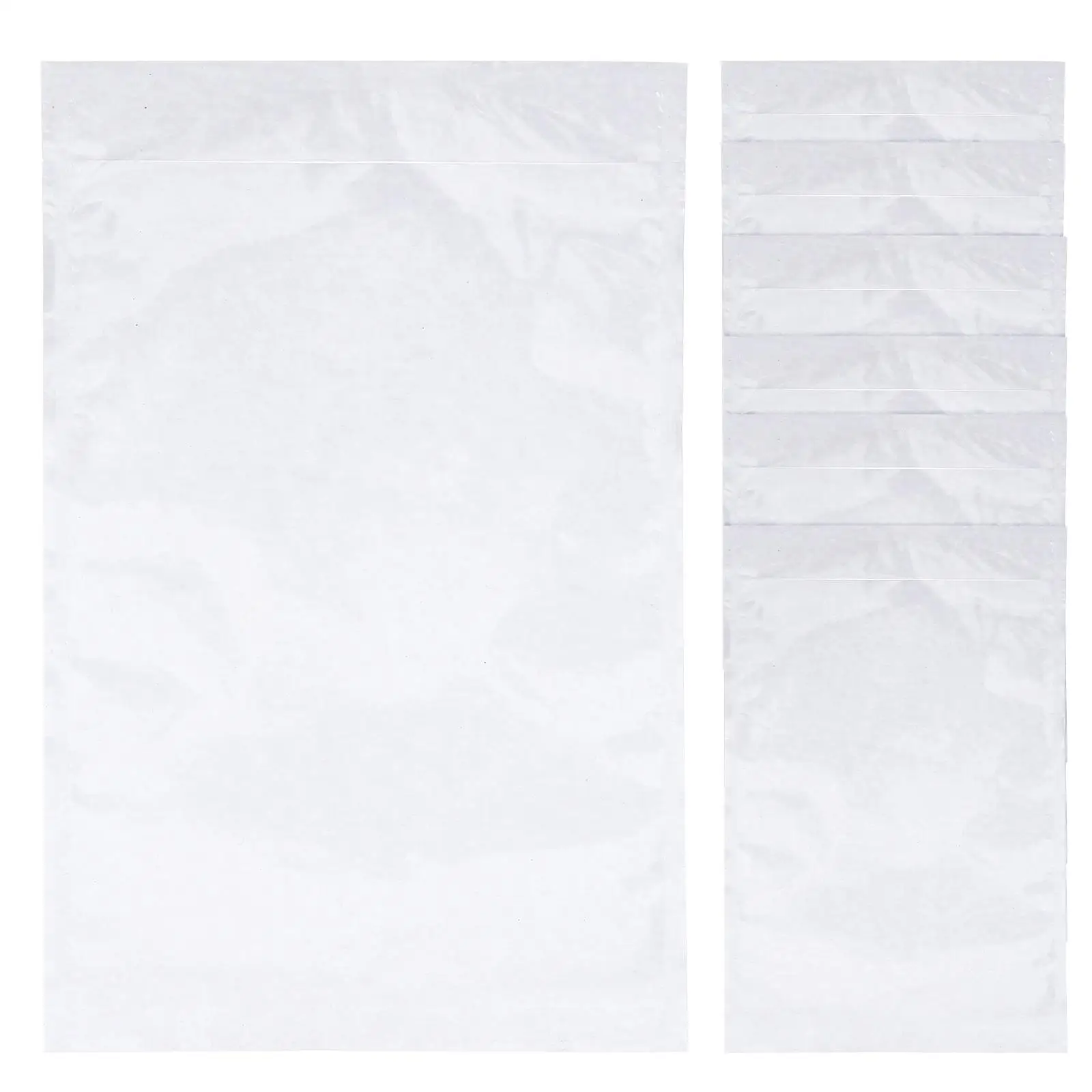 100pcs Clear Self Adhesive Shipping Label Pouches Shipping Label Sleeves 120x180mm White Packing List Bags Envelopes